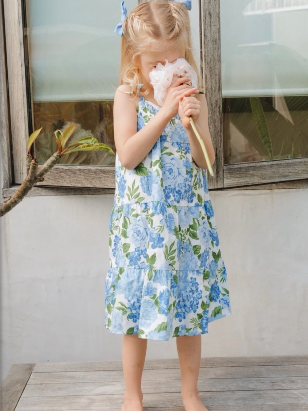 Show Me Your Mumu Pia Dress Cottage Floral Blue kids 4T